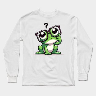 Lost in the Swamp: The Confused Frog Long Sleeve T-Shirt